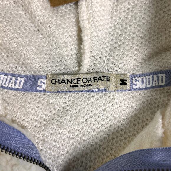 NWT Chance or Fate Sherpa Hoodie Kids Medium 1/4 Zip Snow Peak White Squad - Picture 5 of 9